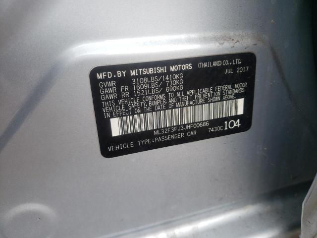 Photo 10 from auction – 2018 MITSUBISHI MIRAGE G4 with VIN ML32F3FJ3JHF00686