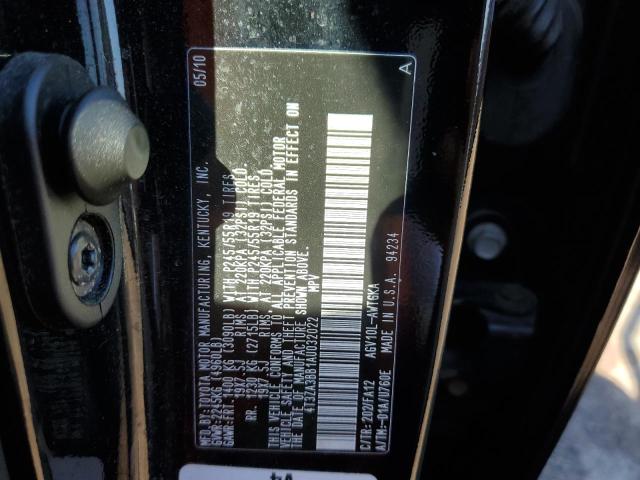 Photo 10 from auction – 2010 TOYOTA VENZA with VIN 4T3ZA3BB1AU032022