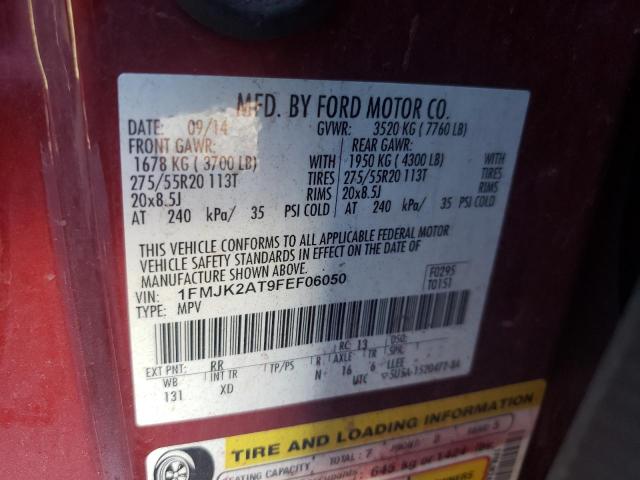 Photo 10 from auction – 2015 FORD EXPEDITION with VIN 1FMJK2AT9FEF06050