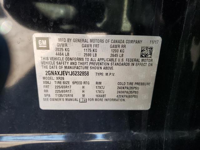 Photo 10 from auction – 2018 CHEVROLET EQUINOX LT with VIN 2GNAXJEV1J6232858