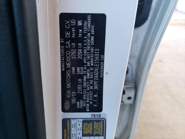 Photo 10 from auction – 2020 KIA FORTE FE with VIN 3KPF24ADXLE156913