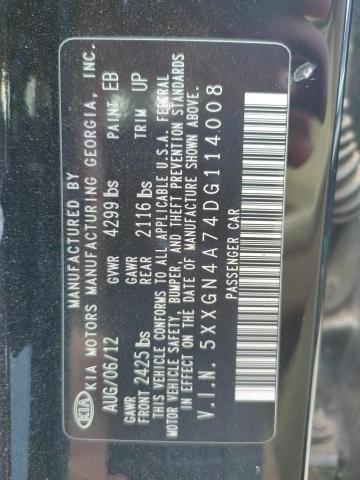 Photo 10 from auction – 2013 KIA OPTIMA EX with VIN 5XXGN4A74DG114008