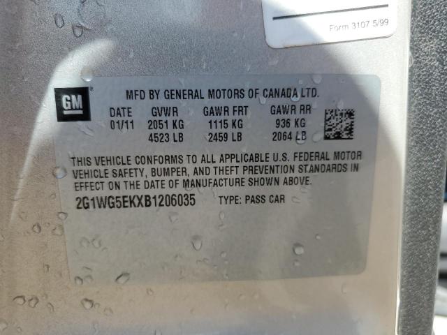 Photo 10 from auction – 2011 CHEVROLET IMPALA LT with VIN 2G1WG5EKXB1206035