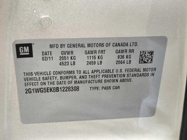 Photo 10 from auction – 2011 CHEVROLET IMPALA LT with VIN 2G1WG5EK8B1228308