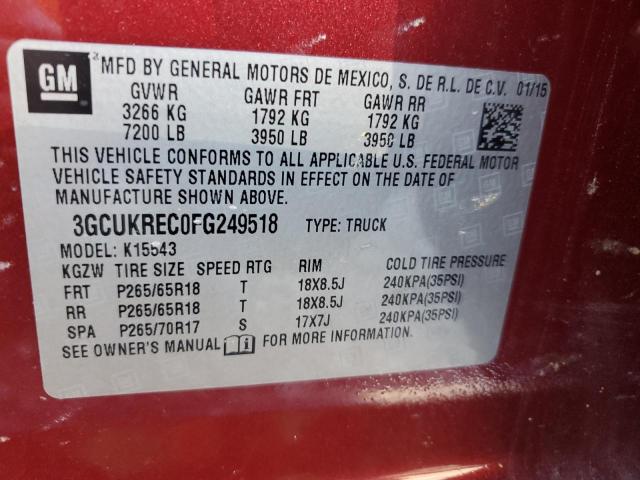 Photo 10 from auction – 2015 CHEVROLET SILVERADO with VIN 3GCUKREC0FG249518