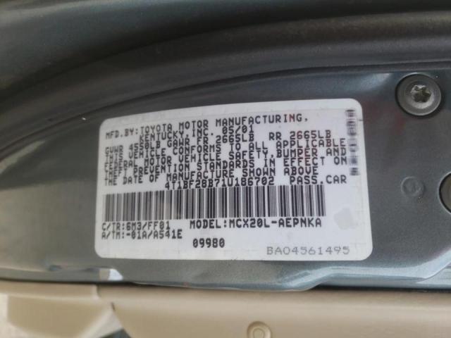 Photo 10 from auction – 2001 TOYOTA AVALON XL with VIN 4T1BF28B71U186702