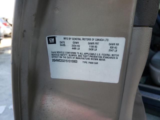 Photo 10 from auction – 2005 BUICK LACROSSE C with VIN 2G4WC532151310953