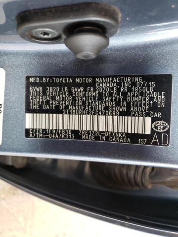 Photo 10 from auction – 2015 TOYOTA COROLLA L with VIN 2T1BURHE2FC470689
