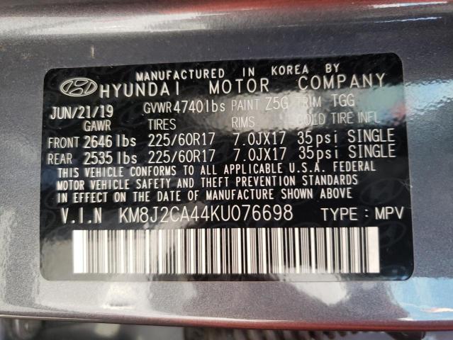 Photo 10 from auction – 2019 HYUNDAI TUCSON SE with VIN KM8J2CA44KU076698