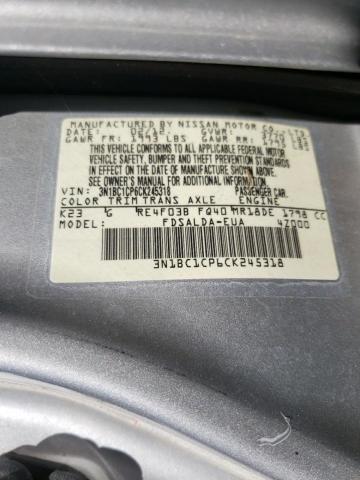 Photo 10 from auction – 2012 NISSAN VERSA S with VIN 3N1BC1CP6CK245318