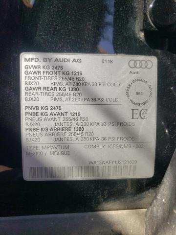 Photo 10 from auction – 2018 AUDI Q5 PROGRES with VIN WA1ENAFY1J2121629
