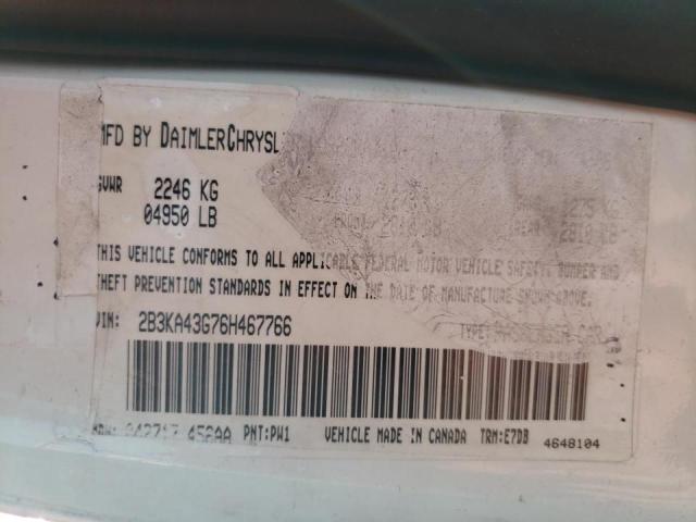 Photo 10 from auction – 2006 DODGE CHARGER SE with VIN 2B3KA43G76H467766