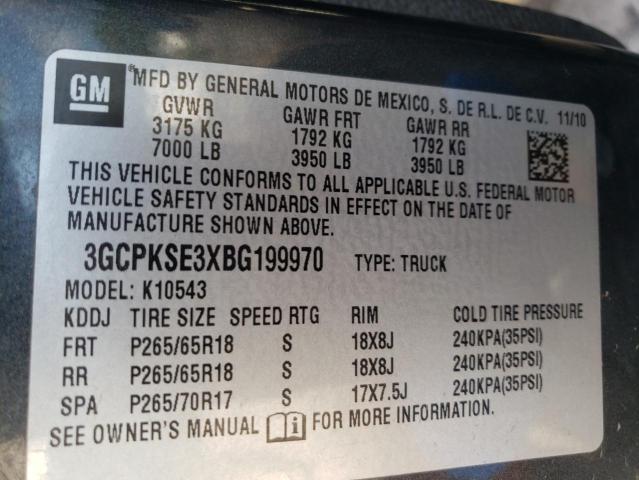 Photo 10 from auction – 2011 CHEVROLET SILVERADO with VIN 3GCPKSE3XBG199970