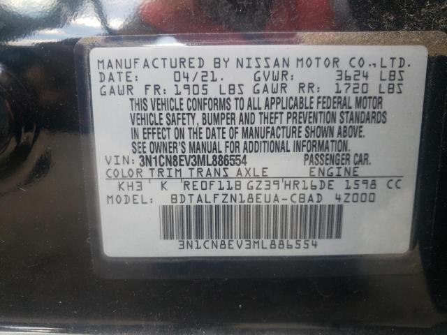Photo 10 from auction – 2021 NISSAN VERSA SV with VIN 3N1CN8EV3ML886554