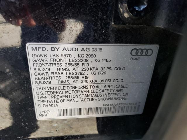 Photo 10 from auction – 2017 AUDI Q7 PREMIUM with VIN WA1AAAF76HD010817