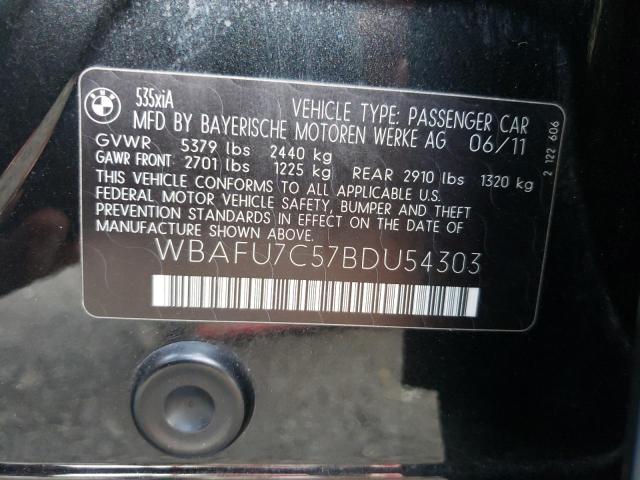 Photo 10 from auction – 2011 BMW 535 XI with VIN WBAFU7C57BDU54303