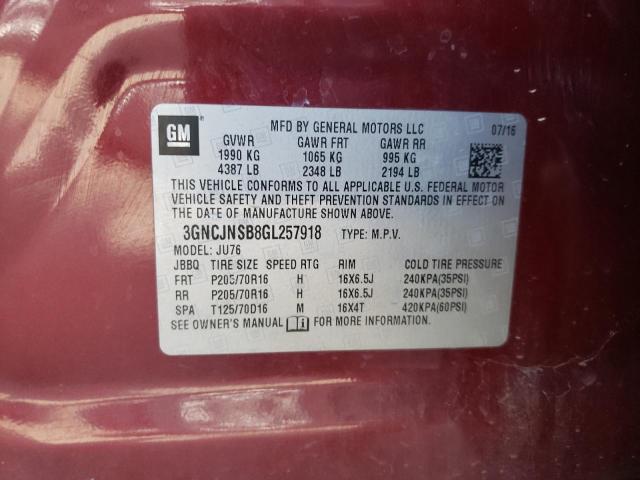 Photo 10 from auction – 2016 CHEVROLET TRAX LS with VIN 3GNCJNSB8GL257918