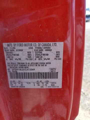 Photo 10 from auction – 2001 FORD F150 with VIN 2FTPF18L31CA13269