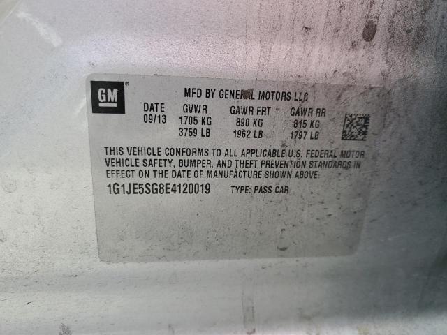 Photo 10 from auction – 2014 CHEVROLET SONIC with VIN 1G1JE5SG8E4120019