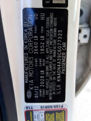 Photo 10 from auction – 2012 KIA RIO EX with VIN KNADN4A39C6077323