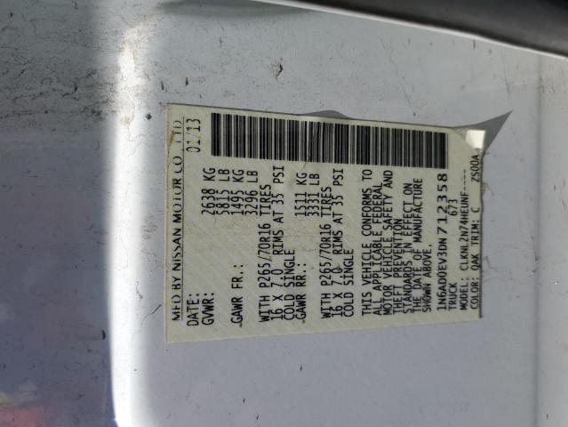 Photo 10 from auction – 2013 NISSAN FRONTIER S with VIN 1N6AD0EV3DN712358