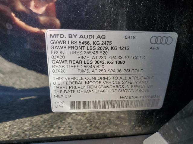 Photo 10 from auction – 2018 AUDI Q5 PREMIUM with VIN WA1BNAFY3J2246344
