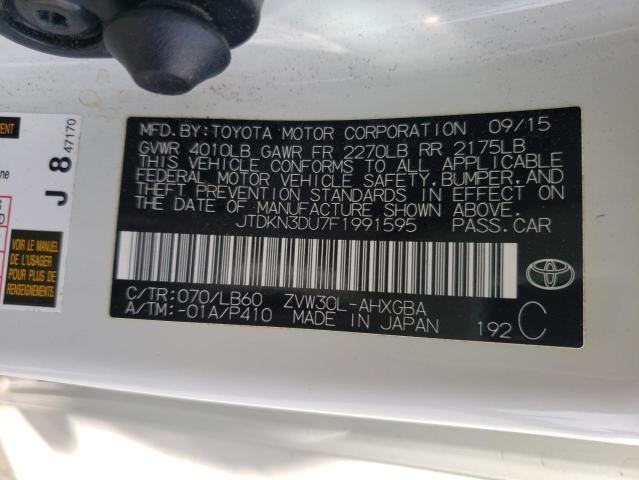 Photo 10 from auction – 2015 TOYOTA PRIUS with VIN JTDKN3DU7F1991595