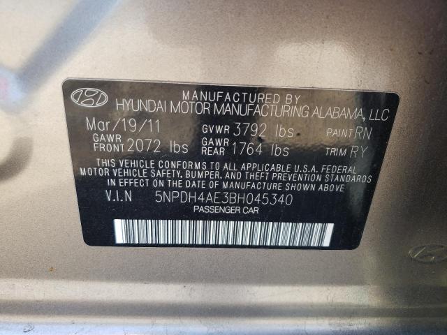 Photo 10 from auction – 2011 HYUNDAI ELANTRA GL with VIN 5NPDH4AE3BH045340