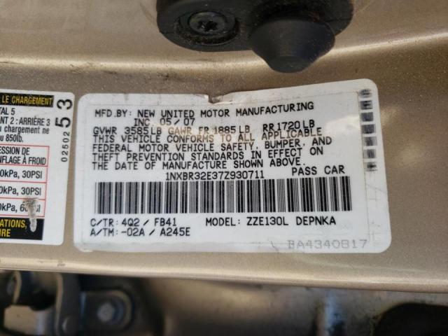 Photo 10 from auction – 2007 TOYOTA COROLLA CE with VIN 1NXBR32E37Z930711