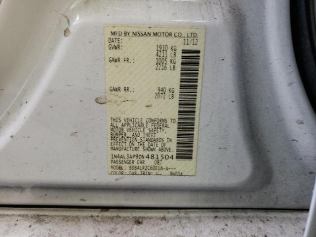 Photo 10 from auction – 2013 NISSAN ALTIMA 2.5 with VIN 1N4AL3AP9DN481504