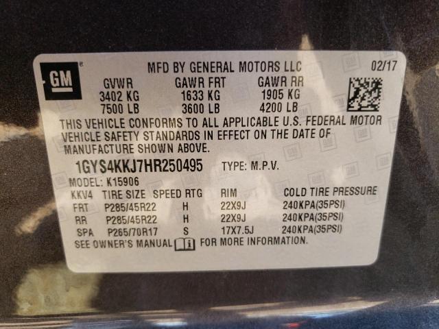 Photo 10 from auction – 2017 CADILLAC ESCALADE E with VIN 1GYS4KKJ7HR250495