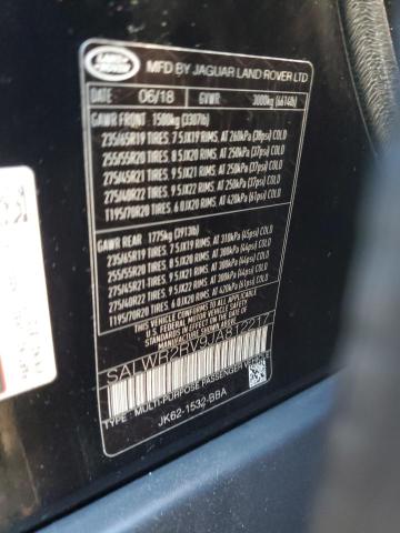 Photo 10 from auction – 2018 LAND ROVER RANGE ROVE with VIN SALWR2RV9JA812217