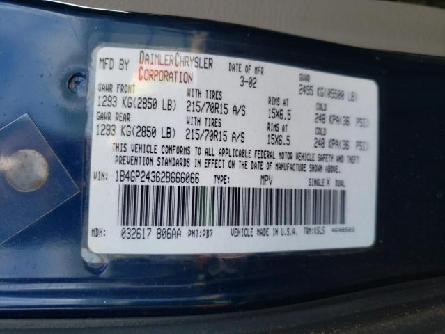 Photo 10 from auction – 2002 DODGE GRAND CARA with VIN 1B4GP24362B666066