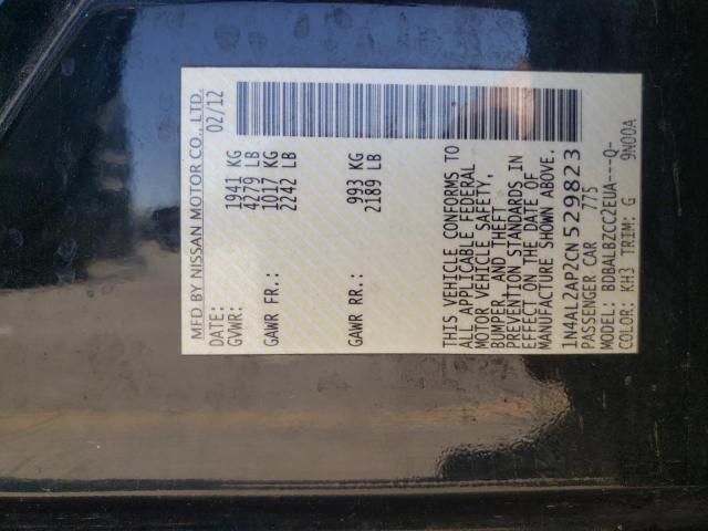 Photo 10 from auction – 2012 NISSAN ALTIMA BAS with VIN 1N4AL2AP2CN529823