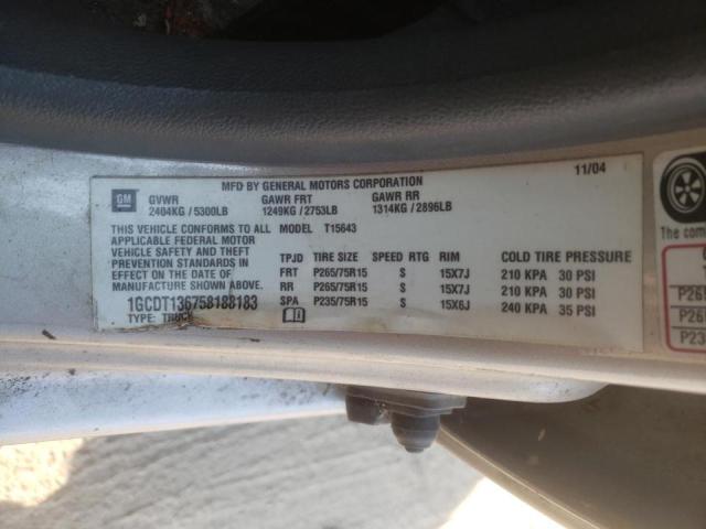 Photo 10 from auction – 2005 CHEVROLET COLORADO with VIN 1GCDT136758188183