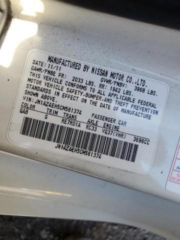 Photo 10 from auction – 2012 NISSAN 370Z BASE with VIN JN1AZ4EH5CM561374