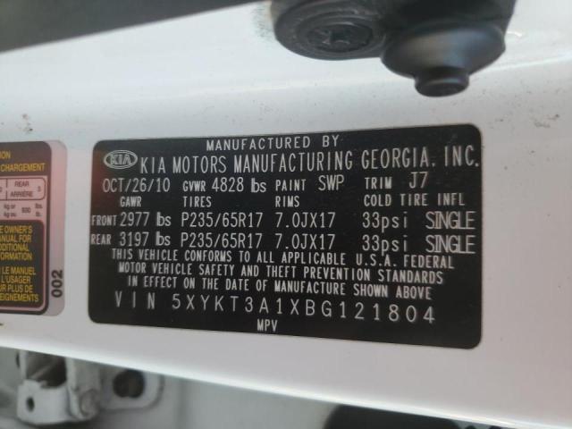 Photo 10 from auction – 2011 KIA SORENTO BA with VIN 5XYKT3A1XBG121804