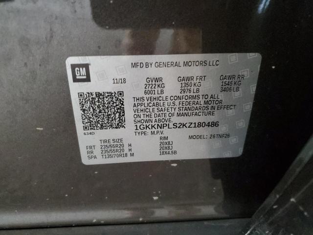 Photo 10 from auction – 2019 GMC ACADIA DEN with VIN 1GKKNPLS2KZ180486
