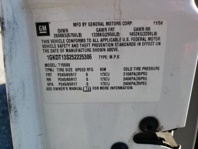 Photo 10 from auction – 2005 GMC ENVOY with VIN 1GKDT13S252225306