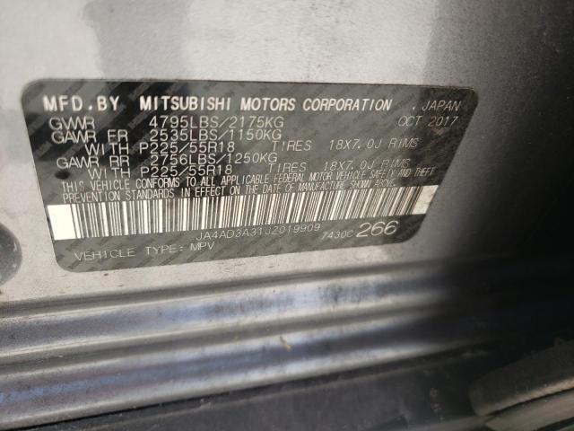 Photo 10 from auction – 2018 MITSUBISHI OUTLANDER with VIN JA4AD3A31JZ019909