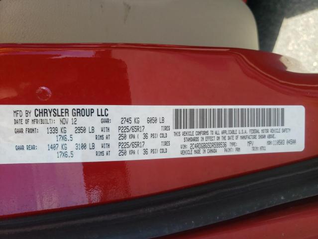 Photo 10 from auction – 2013 DODGE GRAND CARA with VIN 2C4RDGBG5DR599536