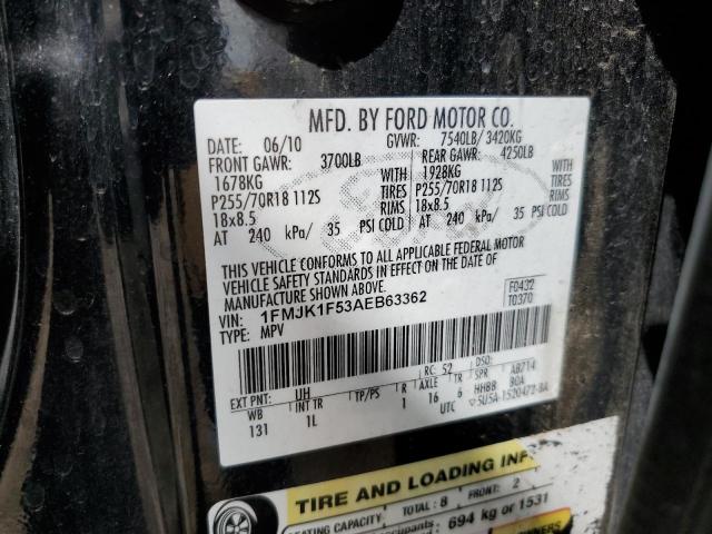 Photo 10 from auction – 2010 FORD EXPEDITION with VIN 1FMJK1F53AEB63362