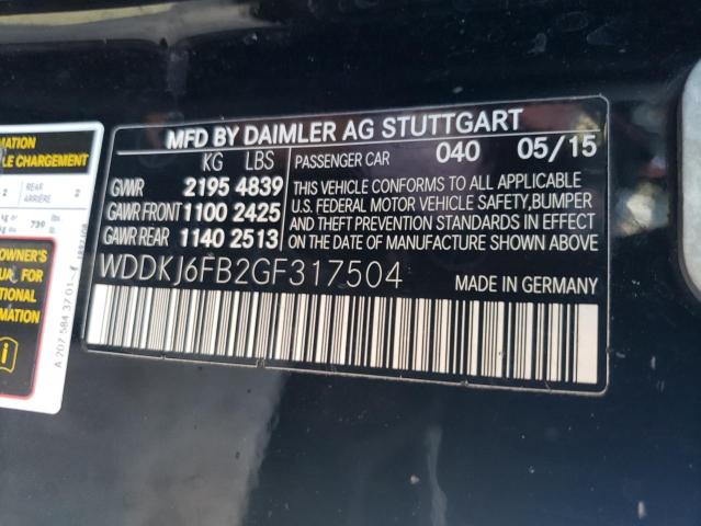 Photo 10 from auction – 2016 MERCEDES-BENZ E 400 with VIN WDDKJ6FB2GF317504
