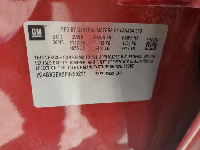 Photo 10 from auction – 2015 BUICK REGAL with VIN 2G4GK5EX8F9295211