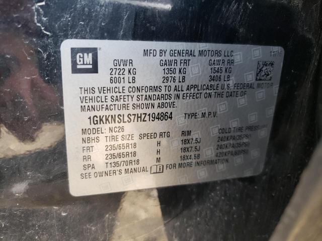 Photo 10 from auction – 2017 GMC ACADIA SLE with VIN 1GKKNSLS7HZ194864