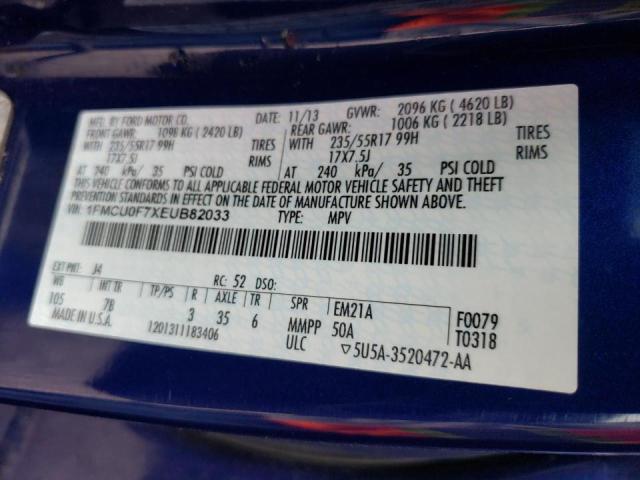 Foto 10 de la subasta – 2014 FORD ESCAPE S con VIN 1FMCU0F7XEUB82033