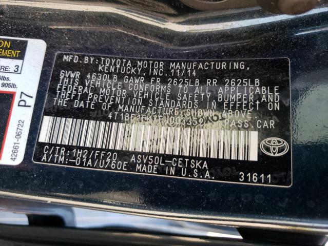 Photo 10 from auction – 2015 TOYOTA CAMRY LE with VIN 4T1BF1FK7FU003352