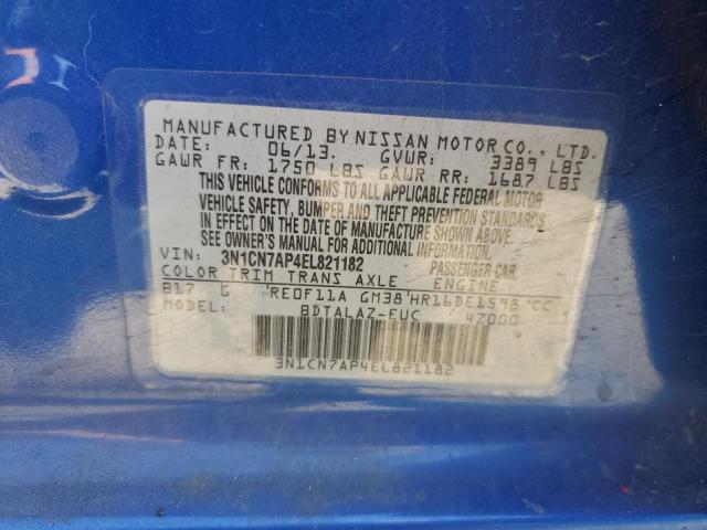 Photo 10 from auction – 2014 NISSAN VERSA with VIN 3N1CN7AP4EL821182