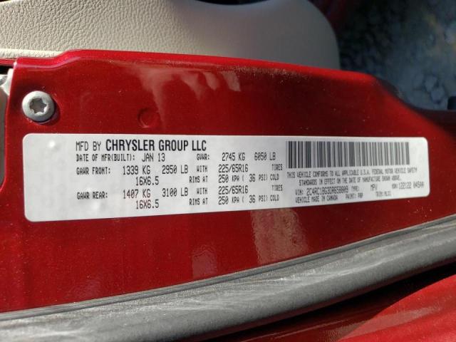 Photo 10 from auction – 2013 CHRYSLER TOWN & COU with VIN 2C4RC1BG3DR658809