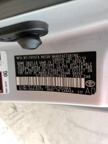 Photo 10 from auction – 2014 TOYOTA COROLLA L with VIN 2T1BURHE9EC176964